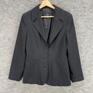 The Limited Blazer Women M Medium Black Button Up Collared Long Sleeve Stretch